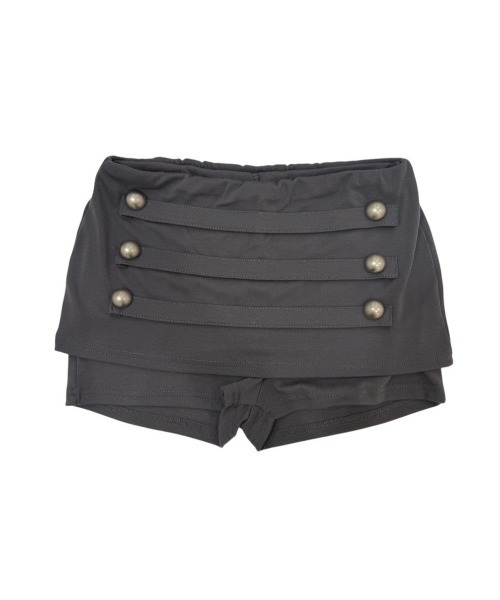 Never mind the XU / Chikashitsu+(ネバーマインド ザ エックスユー / チカシツプラス)の「【nmtc+】Button Shirring Skort (3color) / 【エヌエムティーシープラス】ナポレオンミニスカートパンツ(その他パンツ・レディース・ブラック/ホワイト/グレー・ONE SIZE)」の18枚目の写真