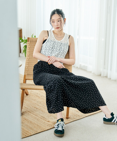 FREAK'S STORE(フリークスストア)の「レースタンクトップ/シアータンクトップ(キャミソール・レディース・ブラック/オフホワイト/ブラウン・フリ-)」の22枚目の写真