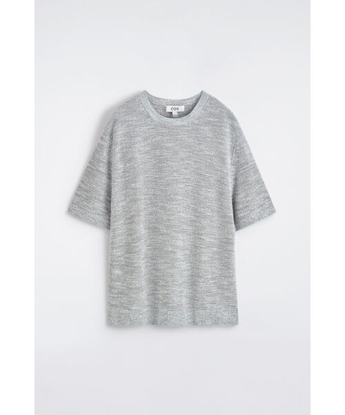 COS(コス)の「リラックス ブークレニットTシャツ(Tシャツ/カットソー・メンズ・ブルー/グレー系その他・L/M/S/XL/XS)」の12枚目の写真
