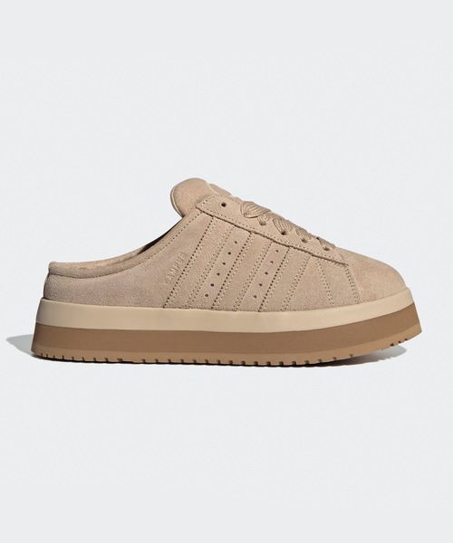adidas(アディダス)の「adidas/アディダス CAMPUS 00s WTR LO W スエード スウェード調 スリーストライプス スニーカー サボサンダル スリッポン レディース 2026年秋冬 秋物(スリッポン・レディース・ベージュ/ブラウン・23/24/25/24.5/23.5)」の1枚目の写真