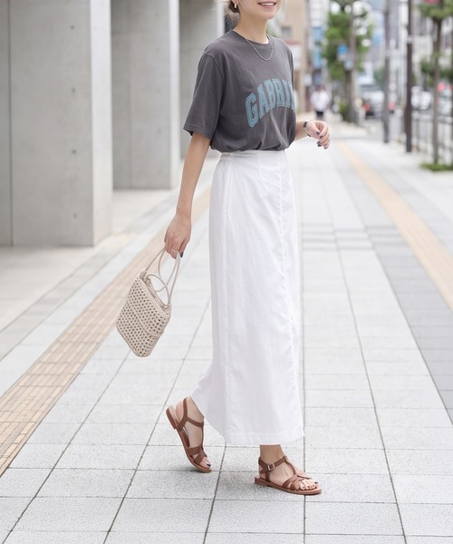 STYLE DELI(スタイルデリ)の「質感加工ロゴTシャツ/GABRIEL(Tシャツ/カットソー・レディース・チャコール/ネイビー/ホワイト・FREE)」の18枚目の写真