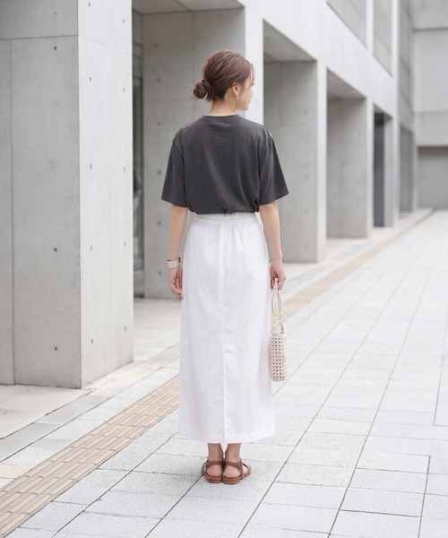 STYLE DELI(スタイルデリ)の「質感加工ロゴTシャツ/GABRIEL(Tシャツ/カットソー・レディース・チャコール/ネイビー/ホワイト・FREE)」の9枚目の写真