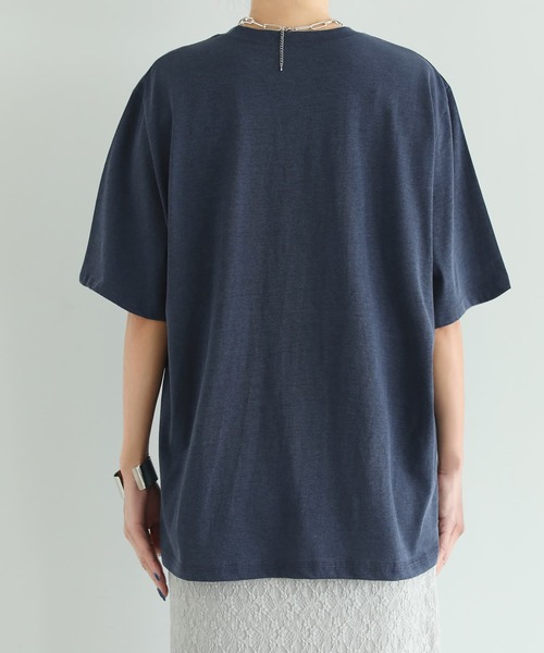 STYLE DELI(スタイルデリ)の「質感加工ロゴTシャツ/GABRIEL(Tシャツ/カットソー・レディース・チャコール/ネイビー/ホワイト・FREE)」の12枚目の写真
