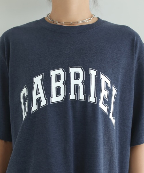 STYLE DELI(スタイルデリ)の「質感加工ロゴTシャツ/GABRIEL(Tシャツ/カットソー・レディース・チャコール/ネイビー/ホワイト・FREE)」の13枚目の写真