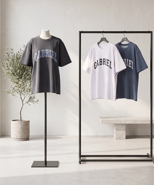 STYLE DELI(スタイルデリ)の「質感加工ロゴTシャツ/GABRIEL(Tシャツ/カットソー・レディース・チャコール/ネイビー/ホワイト・FREE)」の7枚目の写真