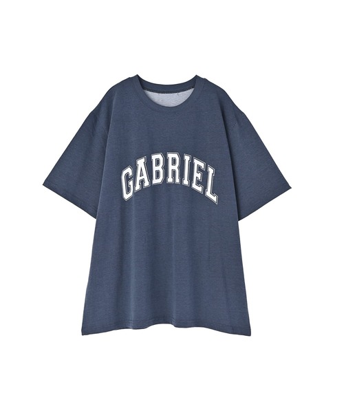 STYLE DELI(スタイルデリ)の「質感加工ロゴTシャツ/GABRIEL(Tシャツ/カットソー・レディース・チャコール/ネイビー/ホワイト・FREE)」の4枚目の写真