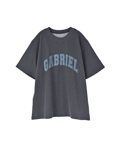STYLE DELI(スタイルデリ)の「質感加工ロゴTシャツ/GABRIEL(Tシャツ/カットソー・レディース・チャコール/ネイビー/ホワイト・FREE)」の5枚目の写真