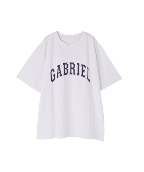 STYLE DELI(スタイルデリ)の「質感加工ロゴTシャツ/GABRIEL(Tシャツ/カットソー・レディース・チャコール/ネイビー/ホワイト・FREE)」の6枚目の写真