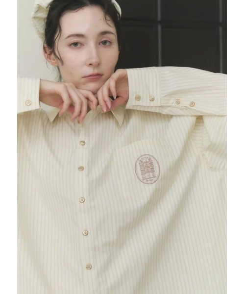 NOTREemor(ノートルエモア)の「【unisex】emor logo shirt × chouchou(シャツ/ブラウス・レディース・ブルー/クリーム・FREE)」の12枚目の写真