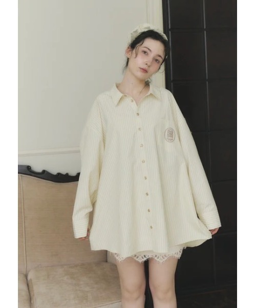 NOTREemor(ノートルエモア)の「【unisex】emor logo shirt × chouchou(シャツ/ブラウス・レディース・ブルー/クリーム・FREE)」の13枚目の写真