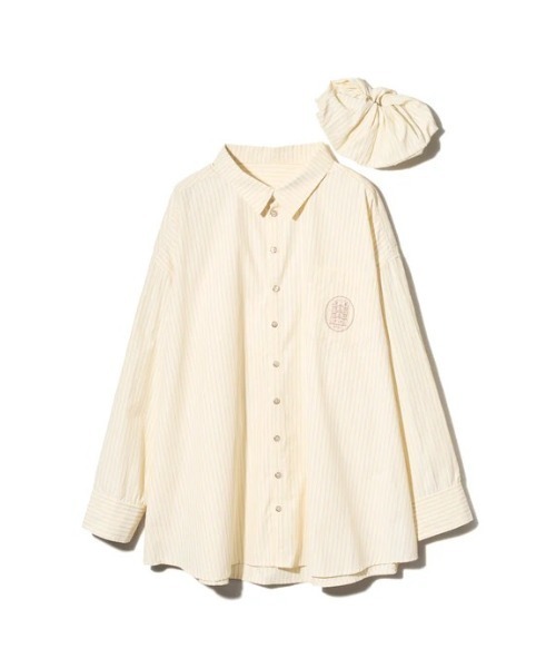 NOTREemor(ノートルエモア)の「【unisex】emor logo shirt × chouchou(シャツ/ブラウス・レディース・ブルー/クリーム・FREE)」の8枚目の写真