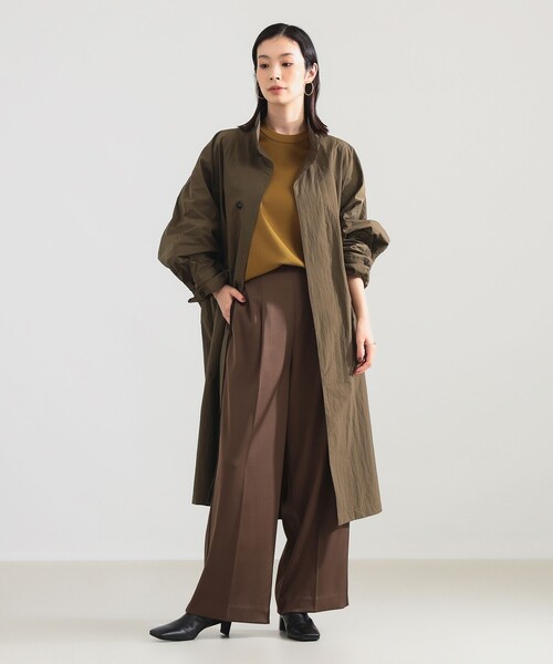 Demi-Luxe BEAMS(デミルクス ビームス)の「AK+1 / タスラン オーバーコート(その他アウター・レディース・ブラック/モカ・36/38)」の1枚目の写真