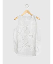 Flower cutwork blouse