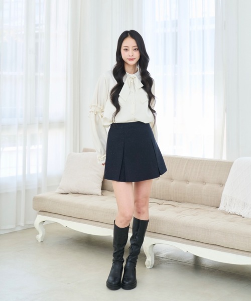 Lallana(ララーナ)の「Ribbon frill volume sleeve blouse/リボンフリルボリュームスリーブブラウス(シャツ/ブラウス・レディース・ライトブルー/アイボリー・FREE)」の21枚目の写真