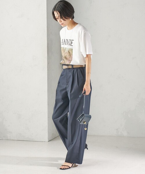 SHIPS（シップス）の「〈撥水加工/洗濯機可能〉ツイル タック パンツ（その他パンツ・レディース・ベージュ/ネイビー・38/36）」の17枚目の写真