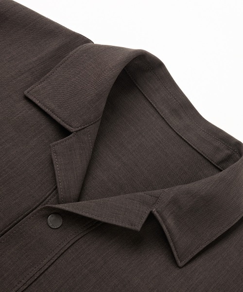 MODE COMMUTER(モードコミューター)の「Short-sleeve open collar woven shirt(シャツ/ブラウス・メンズ・ブラウン・MEDIUM/LARGE)」の11枚目の写真