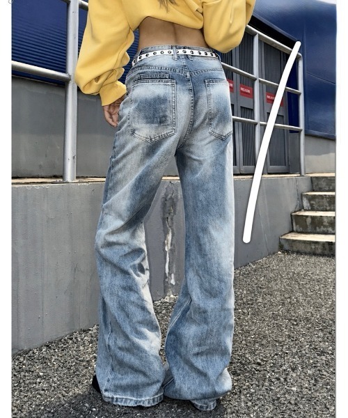 SHEENA（シーナ）の「アシメウエストワイドデニムパンツ（デニムパンツ・レディース・ブルー・S/M/L）」の17枚目の写真