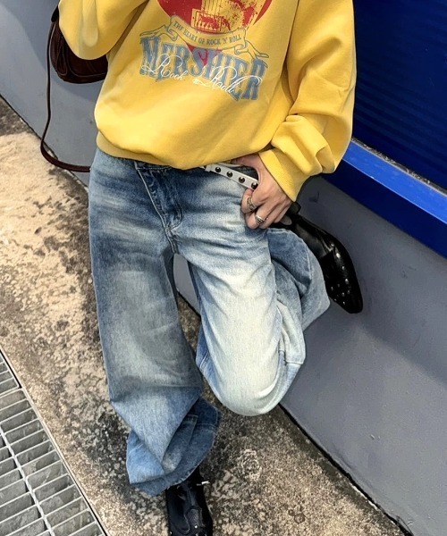 SHEENA（シーナ）の「アシメウエストワイドデニムパンツ（デニムパンツ・レディース・ブルー・S/M/L）」の19枚目の写真