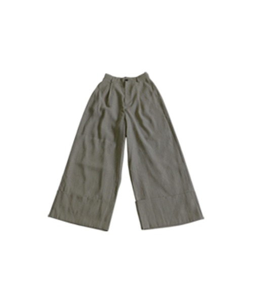 antiqua(アンティカ)の「麻調 ワイド ストレート パンツ(その他パンツ・レディース・ベージュ/ブラック・TL/ONESIZE)」の10枚目の写真