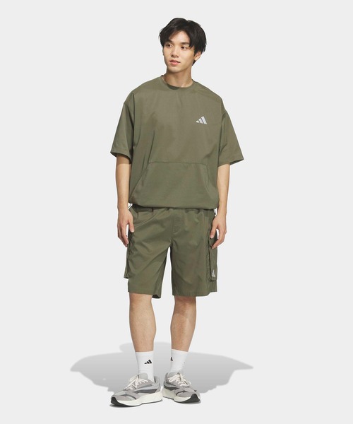 adidas(アディダス)の「シティテック ルーズフィット ドットエア ブリーザブル ウーブン半袖Tシャツ / アディダス adidas(Tシャツ/カットソー・メンズ・カーキ・XX-LARGE/3XL/LARGE/MEDIUM/SMALL/X-LARGE)」の4枚目の写真