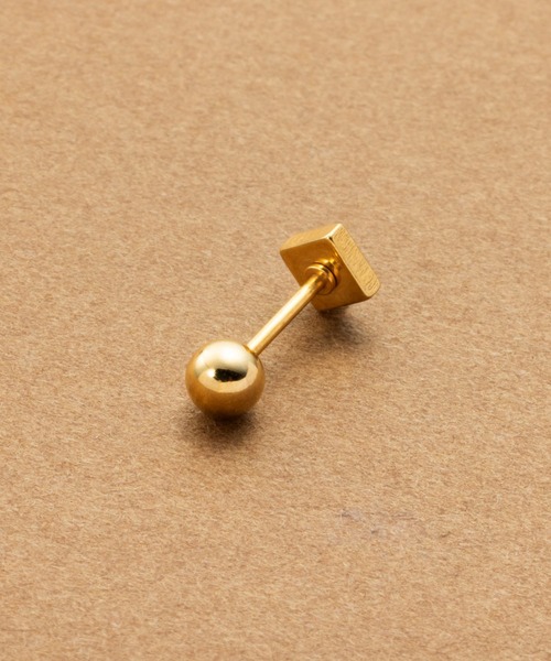 Cream dot.(クリームドット)の「【サージカルステンレス】ブラックカラーの効いたステンレス製ネジロックピアス(ピアス(両耳用)・レディース・シルバー/ゴールド・ONE SIZE)」の11枚目の写真