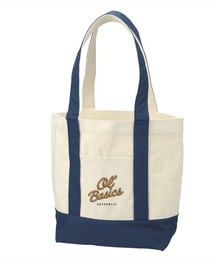 Ol' Basics(オール・ベーシックス) バイカラートートバッグ キャンバス ロープロゴ プリント 鞄 BAG アメカジ メンズ レディース ユニセックス