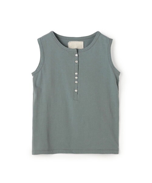 v::room(ヴィルーム)の「V::room コットンジャージー ヘンリーネックノースリーブプルオーバー(Tシャツ/カットソー・レディース・グレー/ホワイト/ベージュ・FREE)」の3枚目の写真