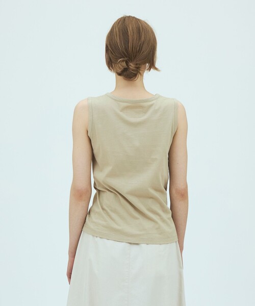 v::room(ヴィルーム)の「V::room コットンジャージー ヘンリーネックノースリーブプルオーバー(Tシャツ/カットソー・レディース・グレー/ホワイト/ベージュ・FREE)」の8枚目の写真