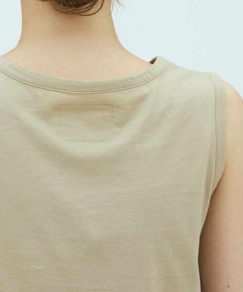 v::room(ヴィルーム)の「V::room コットンジャージー ヘンリーネックノースリーブプルオーバー(Tシャツ/カットソー・レディース・グレー/ホワイト/ベージュ・FREE)」の6枚目の写真