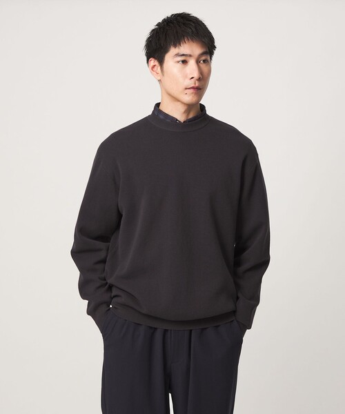 green label relaxing(グリーンレーベルリラクシング)の「コットン カシミヤ ミラノリブ クルーネック ニット -ハンドウォッシャブル-(ニット/セーター・メンズ・マスタード/ダークグレー/ライトグレー・S/M/L/XL)」の3枚目の写真