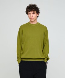 green label relaxing | コットン カシミヤ ミラノリブ クルーネック ニット -ハンドウォッシャブル-(ニット/セーター)