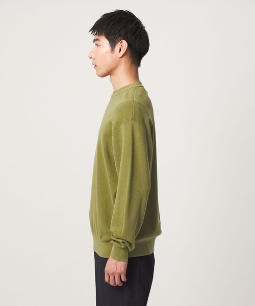 green label relaxing(グリーンレーベルリラクシング)の「コットン カシミヤ ミラノリブ クルーネック ニット -ハンドウォッシャブル-(ニット/セーター・メンズ・マスタード/ダークグレー/ライトグレー・S/M/L/XL)」の12枚目の写真