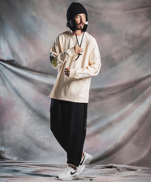 ANGENEHM(アンゲネーム)の「mlt5803-Abstract Print Long Sleeve T-shirt ロングスリーブTシャツ(AG07-009acg)(Tシャツ/カットソー・メンズ・ナチュラル/ブラック・S/M/L)」の17枚目の写真