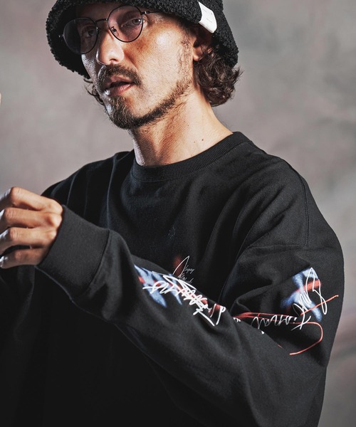 ANGENEHM(アンゲネーム)の「mlt5803-Abstract Print Long Sleeve T-shirt ロングスリーブTシャツ(AG07-009acg)(Tシャツ/カットソー・メンズ・ナチュラル/ブラック・S/M/L)」の11枚目の写真