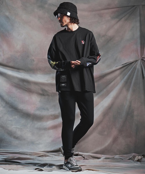 ANGENEHM(アンゲネーム)の「mlt5803-Abstract Print Long Sleeve T-shirt ロングスリーブTシャツ(AG07-009acg)(Tシャツ/カットソー・メンズ・ナチュラル/ブラック・S/M/L)」の12枚目の写真