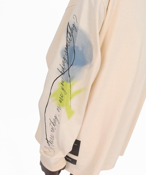 ANGENEHM(アンゲネーム)の「mlt5803-Abstract Print Long Sleeve T-shirt ロングスリーブTシャツ(AG07-009acg)(Tシャツ/カットソー・メンズ・ナチュラル/ブラック・S/M/L)」の9枚目の写真