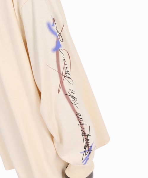 ANGENEHM(アンゲネーム)の「mlt5803-Abstract Print Long Sleeve T-shirt ロングスリーブTシャツ(AG07-009acg)(Tシャツ/カットソー・メンズ・ナチュラル/ブラック・S/M/L)」の10枚目の写真
