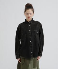 SERACE】Oversize vintage denim shirt jacket / オーバーサイズ