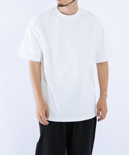 EKAL（エカル）の「『イージーケア』ロゴワッペンTシャツ（Tシャツ/カットソー・メンズ・ベージュ系その他/ホワイト/グリーン・MEDIUM/LARGE）」の2枚目の写真