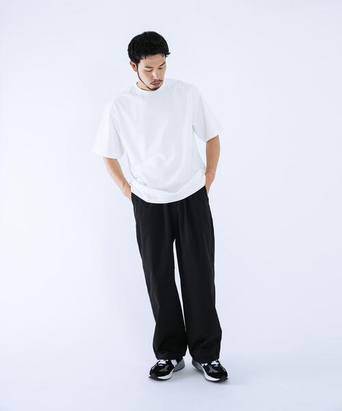 EKAL（エカル）の「『イージーケア』ロゴワッペンTシャツ（Tシャツ/カットソー・メンズ・ベージュ系その他/ホワイト/グリーン・MEDIUM/LARGE）」の5枚目の写真