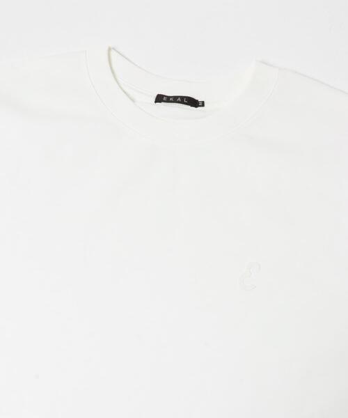 EKAL（エカル）の「『イージーケア』ロゴワッペンTシャツ（Tシャツ/カットソー・メンズ・ベージュ系その他/ホワイト/グリーン・MEDIUM/LARGE）」の14枚目の写真