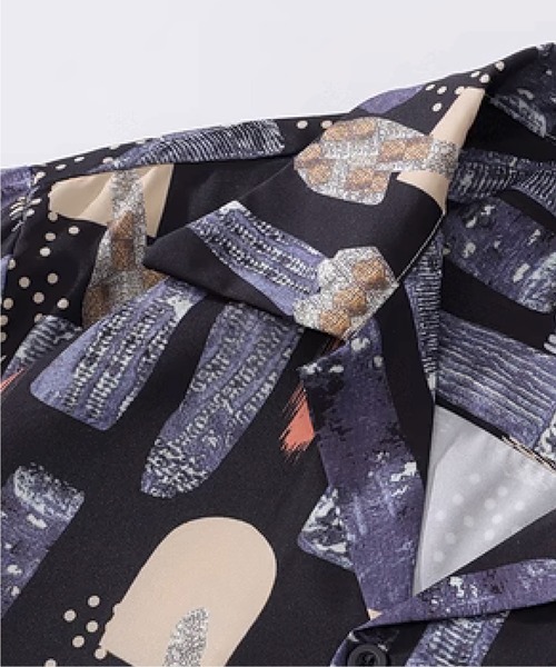 U:UME(ユーム)の「Artistry Camp Collar Shirt(シャツ/ブラウス・メンズ・ブルー・MEDIUM)」の3枚目の写真