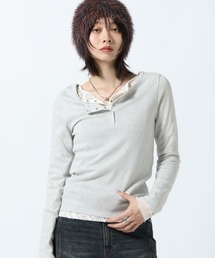 PAGEBOY | ラメカットヘンリー2WAYロングスリーブ(Tシャツ/カットソー)