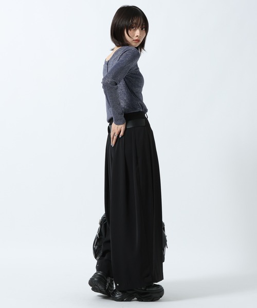 PAGEBOY（ページボーイ）の「ラメカットヘンリー2WAYロングスリーブ（Tシャツ/カットソー・レディース・オフホワイト/シルバー/ブルー・FREE）」の14枚目の写真