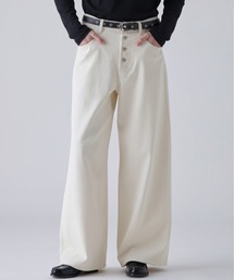 【VELNUS】【12oz】Wide Straight Button-Fly Denim Pants /ワイドストレート ボタンフライ デニムパンツ