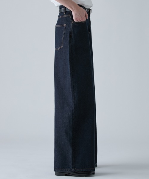 VELNUS（ベルナス）の「【VELNUS】【12oz】Wide Straight Button-Fly Denim Pants /ワイドストレート ボタンフライ デニムパンツ（デニムパンツ・メンズ・ブラック/インディゴブルー/ナチュラル・L/M/S）」の9枚目の写真