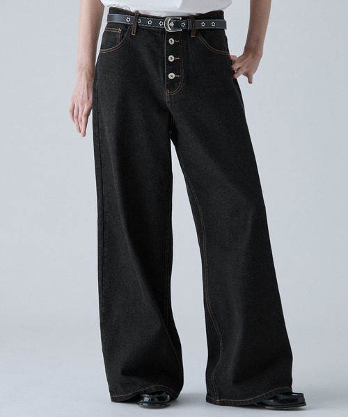 VELNUS（ベルナス）の「【VELNUS】【12oz】Wide Straight Button-Fly Denim Pants /ワイドストレート ボタンフライ デニムパンツ（デニムパンツ・メンズ・ブラック/インディゴブルー/ナチュラル・L/M/S）」の20枚目の写真
