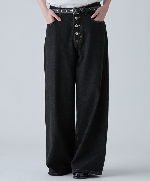 VELNUS（ベルナス）の「【VELNUS】【12oz】Wide Straight Button-Fly Denim Pants /ワイドストレート ボタンフライ デニムパンツ（デニムパンツ・メンズ・ブラック/インディゴブルー/ナチュラル・L/M/S）」の22枚目の写真