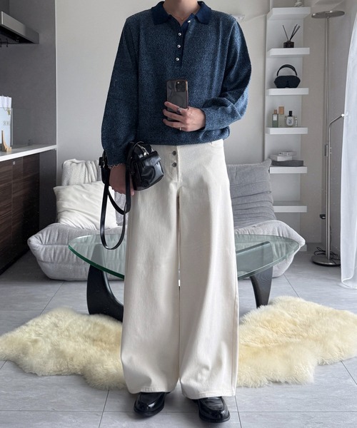 VELNUS（ベルナス）の「【VELNUS】【12oz】Wide Straight Button-Fly Denim Pants /ワイドストレート ボタンフライ デニムパンツ（デニムパンツ・メンズ・ブラック/インディゴブルー/ナチュラル・L/M/S）」の16枚目の写真