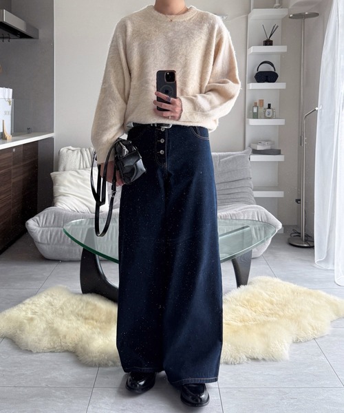 VELNUS（ベルナス）の「【VELNUS】【12oz】Wide Straight Button-Fly Denim Pants /ワイドストレート ボタンフライ デニムパンツ（デニムパンツ・メンズ・ブラック/インディゴブルー/ナチュラル・L/M/S）」の18枚目の写真